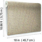 RoomMates RMK11694RL Tan Faux Grasscloth Weave Non-Textured Peel and Stick - Image 5