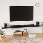 Heimlove Floating Shelves for Wall 48 Inches Long, 9.3" Deep Black Floating - Image 2