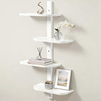 Afuly White Floating Shelves for Wall Display Shelf Unit Modern Decorative by Afuly