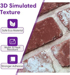 3D Faux Brick Wall Panels Peel and Stick, Small Brick-Look Textured Wall Sticker - Image 4
