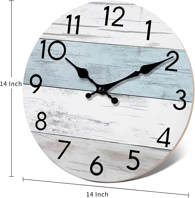 KECYET Wall Clock Silent Non-Ticking 14 Inch Battery Operated Country Large - Image 8
