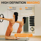 Delma Large Full Body Mirror for Yoga, Frameless Wall-Mounted Glass Panel 2PCS - Image 2
