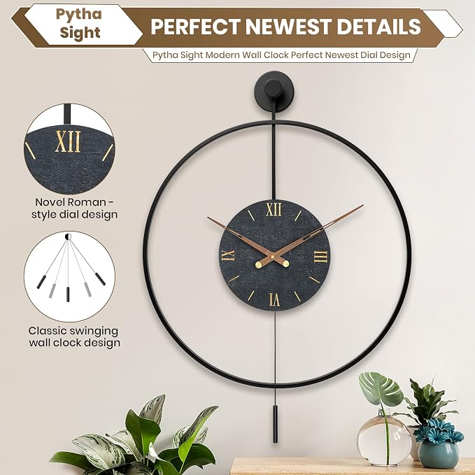Large Modern Wall Clock, Wall Clocks - Image 4