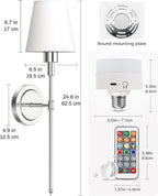 DORESshop Battery Operated Wall Sconce Set of 2, Wireless Wall Light Easy to - Image 7