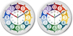 XFM 2 Pieces Learning Clock for Kids 8 Inch Silent Wall Clocks Battery Operated by XFMWallClock