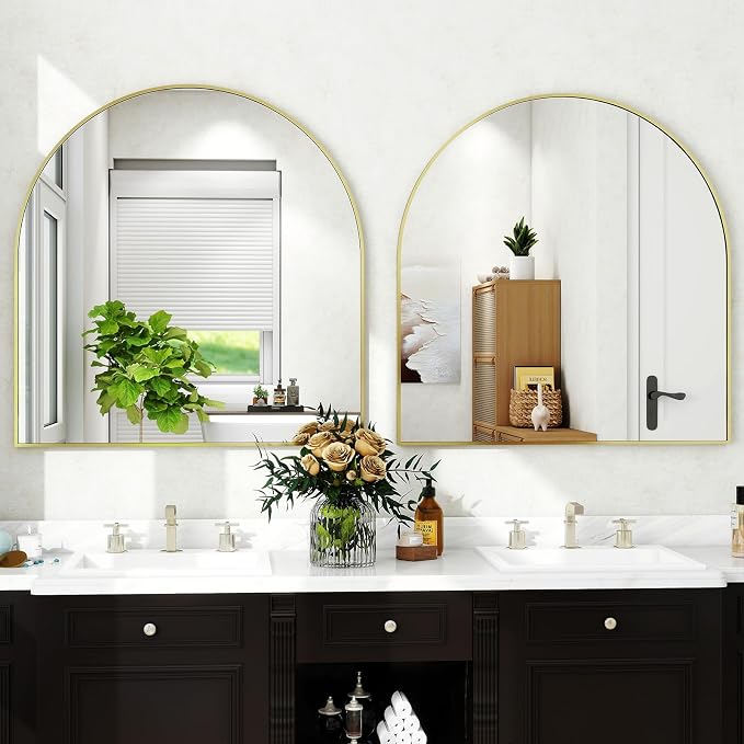 XRAMFY 31"x32" Arched Wall Mirror - Image 9
