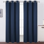 LEMOMO Blackout Curtains 42 x 84 inch/Navy Curtains Set of 2 Panels/Thermal by Lemomo