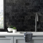 AULIGET 3" x 6" Peel and Stick Backsplash Wall Tiles, PVC Faux Stone Stick on - Image 2