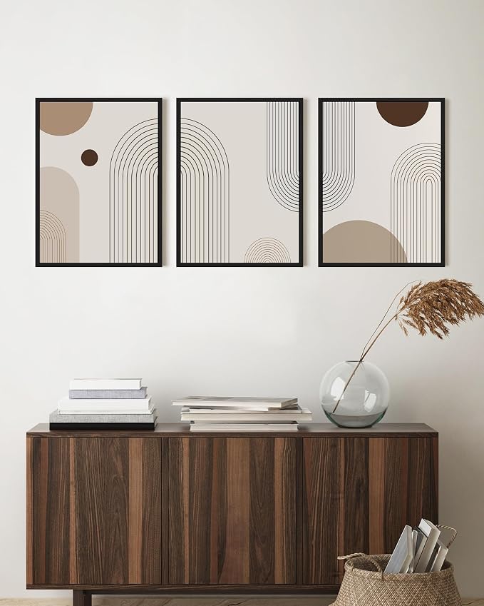 PHOPAGO Boho Wall Art Minimalist Bohemain Framed Wall Printing 11x14in Abstract - Image 4