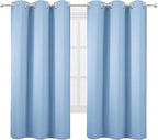 LEMOMO Sky Blue Thermal Blackout Curtains/38 x 63 Inch/Set of 2 Panels Room - Image 2