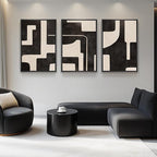 Large Framed Neutral Abstract Wall Art - Image 4