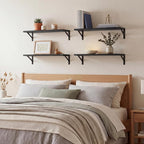 YGEOMER Floating Shelves for Wall, 23in Black Wall Shelves for Living Room - Image 7
