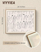 VIYYIEA Framed Wall Art for Living Room, Sketch Canvas Prints, Minimalist Home - Image 4