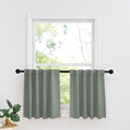 RYB HOME Sage Green Kitchen Curtains, W 34 x L 36 Inches, 2 Panels by RYBHOME