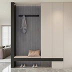Yutianli PVC Slat Wall Panel Peel and Stick 236"x 15.7" Faux Wood Slat Panel - Image 4