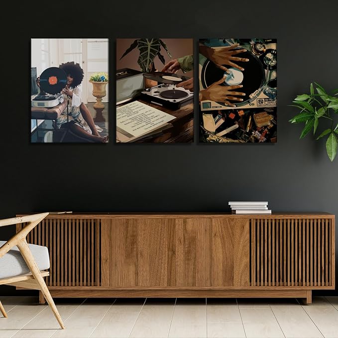 YFvrPt Black Girl Wall Art Decor Modern Black Woman Painting Prints - Image 4