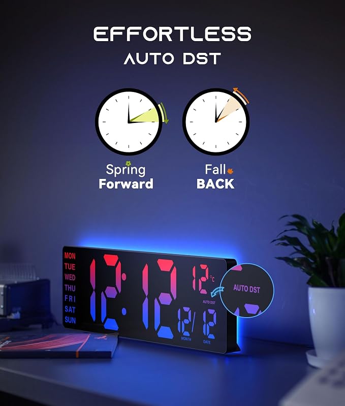 EASYERA 16.5" Large Digital Wall Clock - Image 8