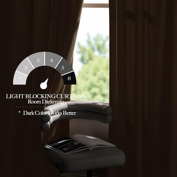 NICETOWN Beige Velvet Room Darkening Curtains, Home Decor Light Blocking - Image 4