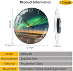 VIKMARI 10 Inch Modern Wall Clock, Aesthetic Black and Gold Decor Accessories - Image 2
