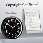 AKCISOT Wall Clock Modern Black Silent Non Ticking Wall Clocks Battery Operated - Image 6