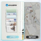 Gawerk Clear Acrylic Single Pocket, Plastic Hanging Wall Mount File Holder - Image 5