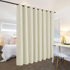 RYB HOME Privacy Room Divider Curtains Extra Wide Blackout Drapes Noise & Odor - Image 4