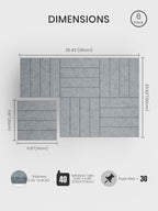 Bumusty Large Cork Board Alternative-36 x 24" Felt Bulletin Board Tiles - Image 2