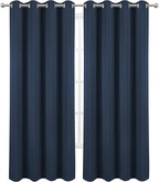 LEMOMO Navy Blue Thermal Blackout Curtains/52 x 108 Inch/Set of 2 Panels Room - Image 2