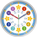 XFM Large Kids Wall Clock 16 Inch Silent Non Ticking Quartz Battery Operated by XFMWallClock