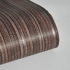 Tempaper Textured Brown & Metallic Silver Faux Grasscloth Removable Peel and - Image 10