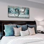 Christian Wall Decor Bible Verse Wall Art Give It to God and Go to Sleep - Image 2