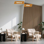 Wood Slat Wall Panels 4 Pack 94.5" x 7.9", Acoustic Wooden Panel - Image 6