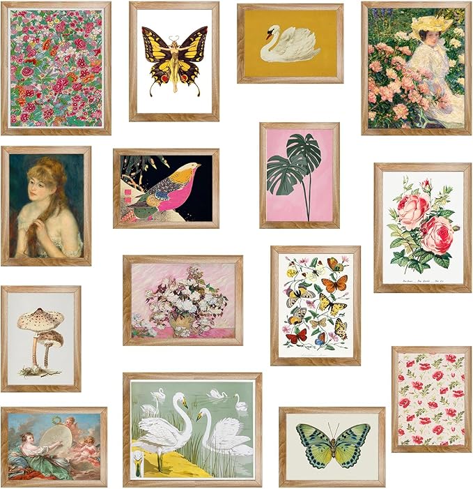 LANCHI95 15 Pcs FRAMED Eclectic Wall Decor, Colorful Eclectic Decor, Colorful by LANCHI95