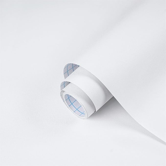 Dimoon 118''x23.6'' Peel and Stick Wallpaper White Contact Paper by DIYYOURMOON