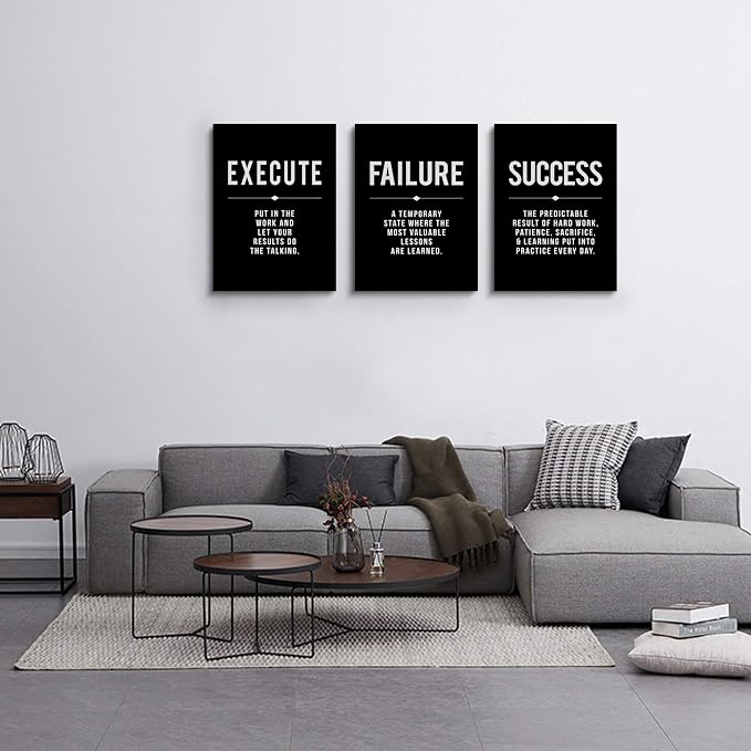 Framed Canvas Wall Art Success Quote - Image 6