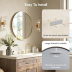 USHOWER Gold Bathroom Mirrors for Over Sink, 36 Inch Circle Mirror - Image 7
