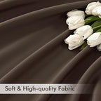 MIULEE Chocolate Brown Back Tab Blackout Curtains 63 Inch Length 2 Panels Set - Image 6