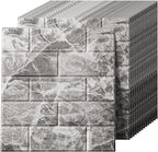 3D Wall Panels Peel and Stick in Grey White，20 PCS XPE Foam 3D Wallpaper by Greymond