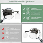 Black Bathroom Lights Over Mirror, Anti-rust Vanity Light Fixture - Image 3