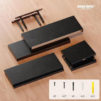 RICHER HOUSE Black Floating Shelves Set of 3, Modern Bathroom Shelves Wall - Image 4
