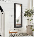 AAZZKANG Rectangular Mirror Full Length Wooden Frame Retro Large Wall Hanging - Image 2