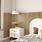 3D Brown Wood Panels for Walls 118" x 11.8" Acoustic Slat Wall Paneling Peel - Image 3