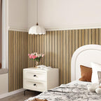 3D Brown Wood Wall Panels 197"x11.8" Acoustic Slat Wall Paneling Peel and Stick - Image 4