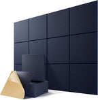 12 Pack Self-Adhesive Acoustic Panels, Soundproof Wall Panels by Lebenforce