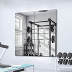 Delma Frameless Mirror Tiles 22"x22"x4 Pcs Wall Mounted, Shatter Resistant Full - Image 2