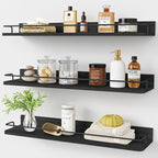 Forbena 24 Inch Wall Shelves for Bedroom 3-Pack, Vintage Large Floating Book by Forbena