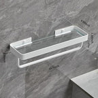 VOLPONE Bathroom Shelves Wall Mounted 2 Tier Glass Floating Shelf - Image 2