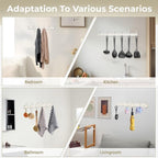 Dntorx Coat Rack Wall Mount, 2 Pack Coat Hooks Hanger Wall Double Hook Rack - Image 6