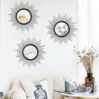 3 Pack Metal Mirrors for Wall Sunburst Wall Mirrors Home Décor Decorative - Image 4
