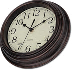Foxtop 9 Inch Wall Clock Battery Operated Silent Non-Ticking Small Classic - Image 5